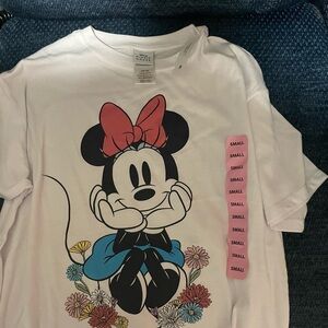 Disney Womens Minnie Mouse White T Shirt